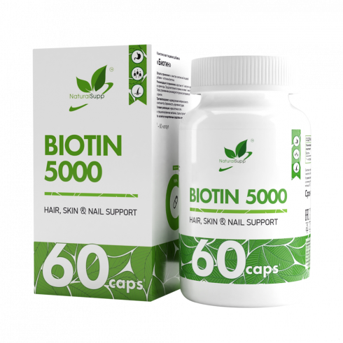Natural Supp Biotin 5000, 60 капсул