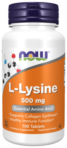 NOW L-Lysine 500 mg, 100 таблеток