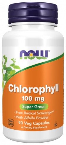 NOW Chlorophyll, Хлорофилл, 90 капсул