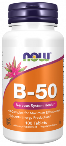 NOW B-50 Complex, В-50 Комплекс, 100 таблеток