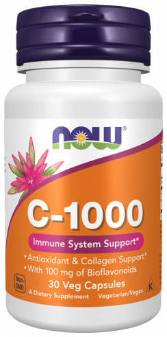 NOW Vitamin C-1000, Витамин С 1000 мг, 30 капсул