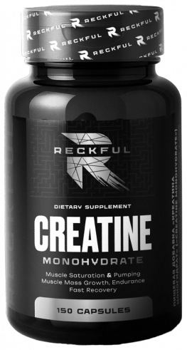 Reckful Creatine Monohydrate, Креатина Моногидрат, 150 капсул