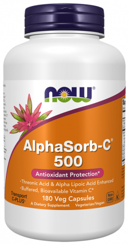 NOW AlphaSorb-C 500, 180 капсул