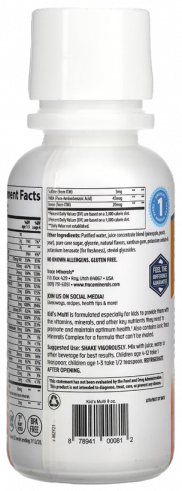 Trace Minerals Research Kid&rsquo;s Multi Vitamins and Minerals, Ресёрч Жидкие Кидс Мульти Витамины и Минералы, 237 мл