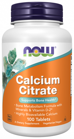 NOW Calcium Citrate, Кальция Цитрат, 100 таблеток