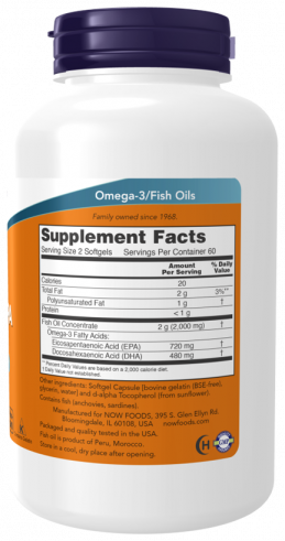 NOW Super omega EPA, Супер Омега ЭПК, 120 капсул