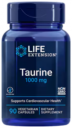 Life Extension Taurine 1000 mg, Таурин 1000 мг, 90 капсул