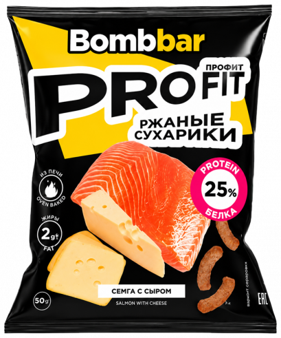 Bombbar Протеиновые сухарики, 50 грамм