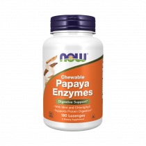 NOW Papaya Enzyme, Папайя Фермент, 180 таблеток