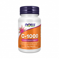 NOW Vitamin C-1000, Витамин С 1000 мг, 30 капсул