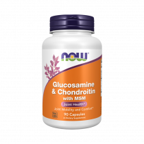 NOW Glucosamine &amp; Chondroitin with MSM, Глюкозамин и Хондроитин с МСМ, 90 капсул
