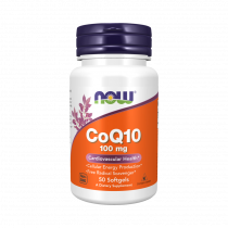 NOW Co Q10, 100 mg, Кофермент Q10, 100 мг, 50 капсул