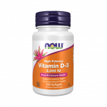 NOW Vitamin D-3 2000 IU, 120 капсул