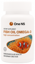 One NS Fish oil Omega-3 high concentration, Рыбий жир с Омега-3 высокой концентрации, 60 капсул